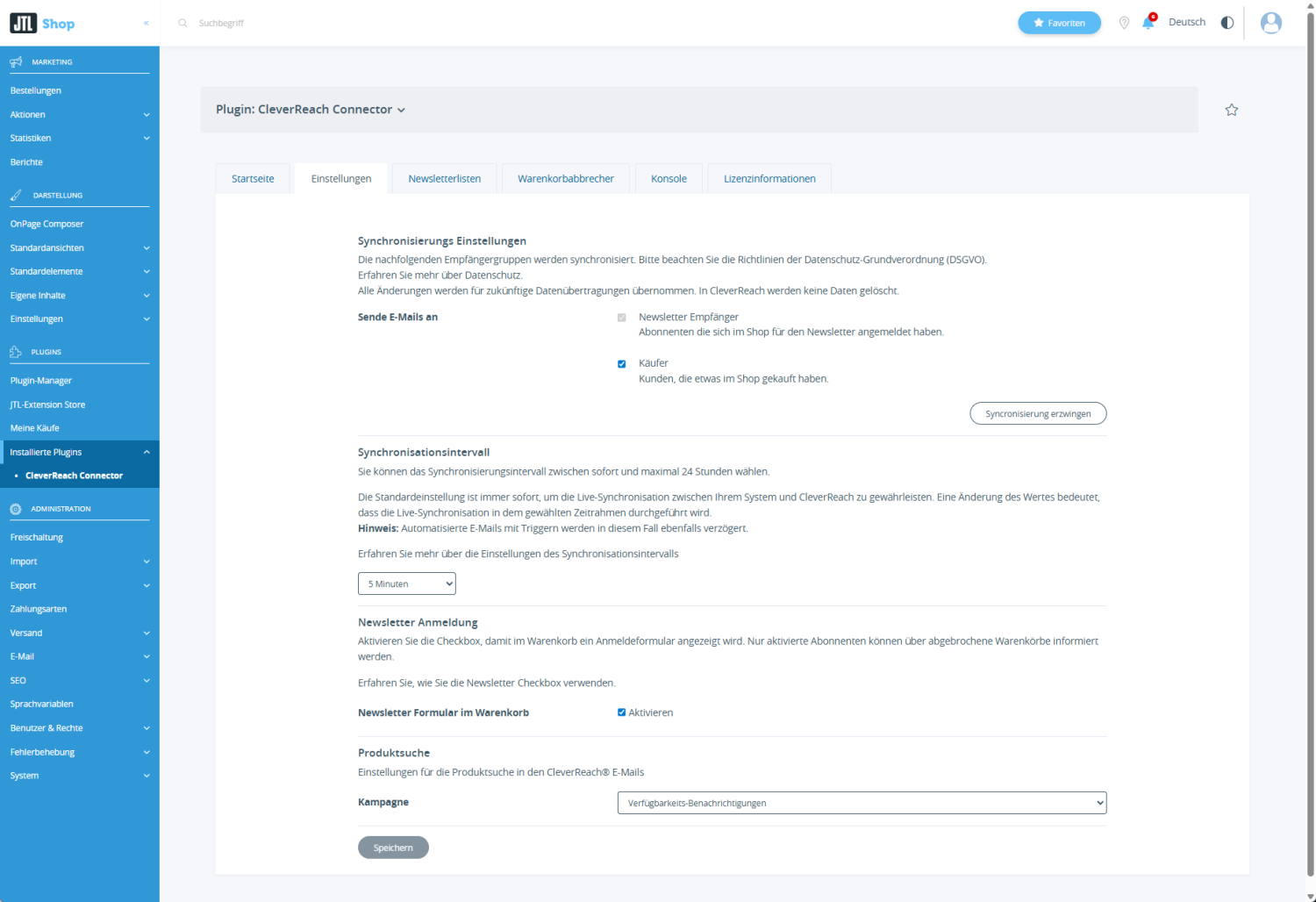 Empfänger Synchronisation